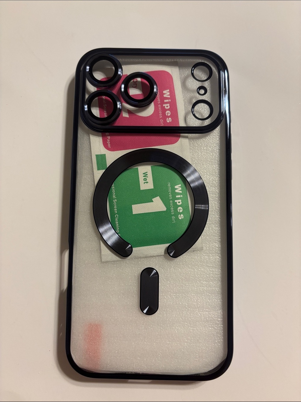 📱iPhone 17 Pro Max Clear Case with Magnetic Ring - Screen protector